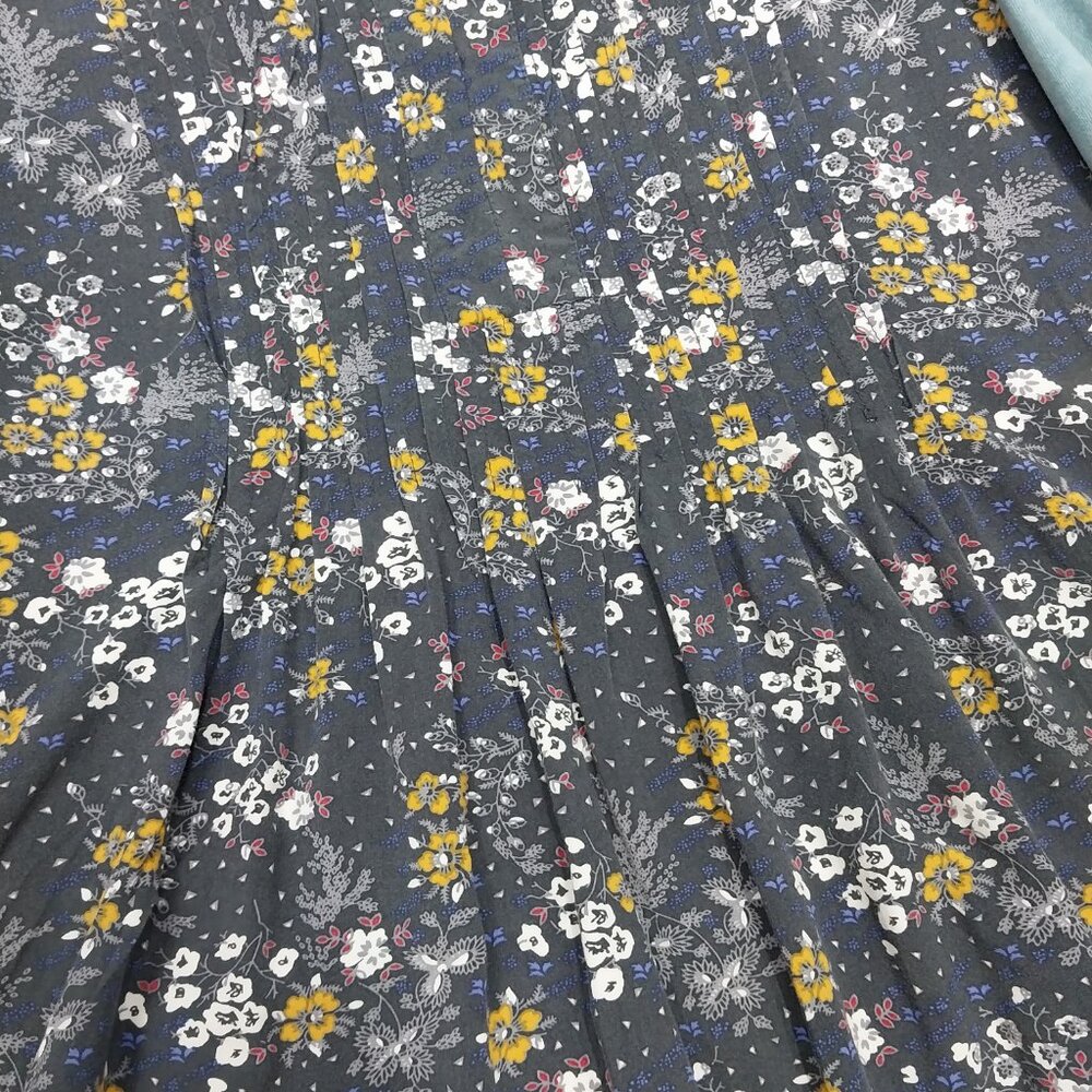 3584 Size XXL Upcycled Old Navy Tunic Dress in Blue and Gold. - Picture 3 of 5